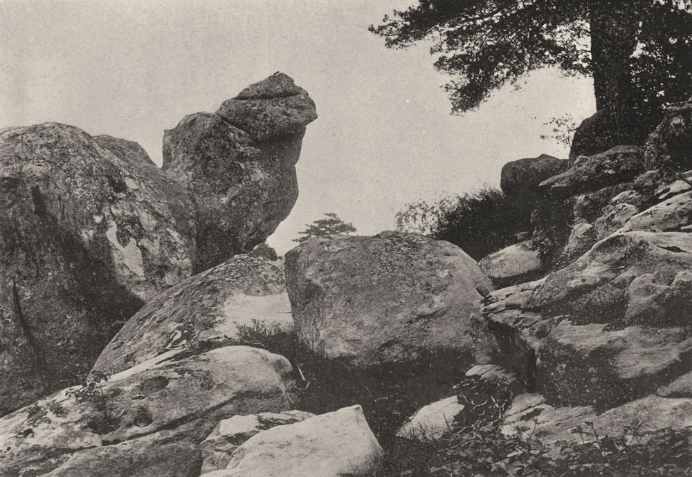 SEINE- ET- MARNE. Forêt de Fontainebleau. Chaos Grotte Maleina 1895 old print